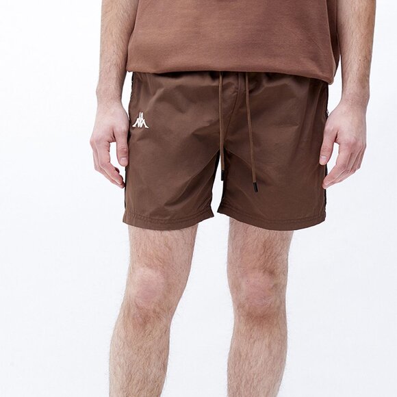 Kappa Brown Banda Coney Nylon Active Shorts Size Medium - Picture 2 of 8